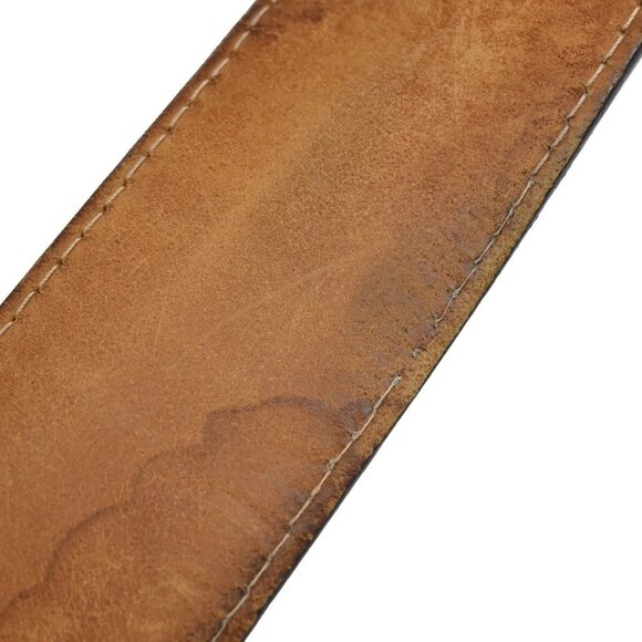 LOUIS VUITTON Logo Ceinture Jeans Belt Leather Black Silver M6812 Spain 67FB829 - Picture 12 of 16